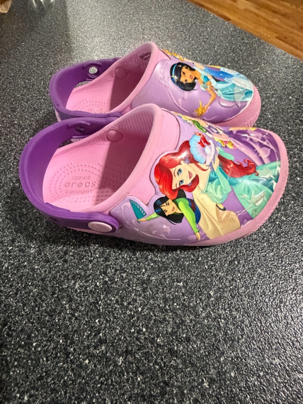 Kids Purple Princess Clog Shoes